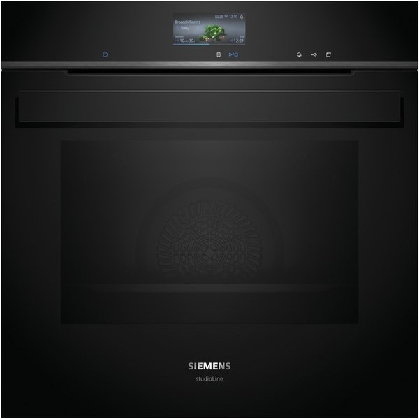 HR976GMB1B iQ700 Built-in oven with added steam function 60 x 60 cm Black