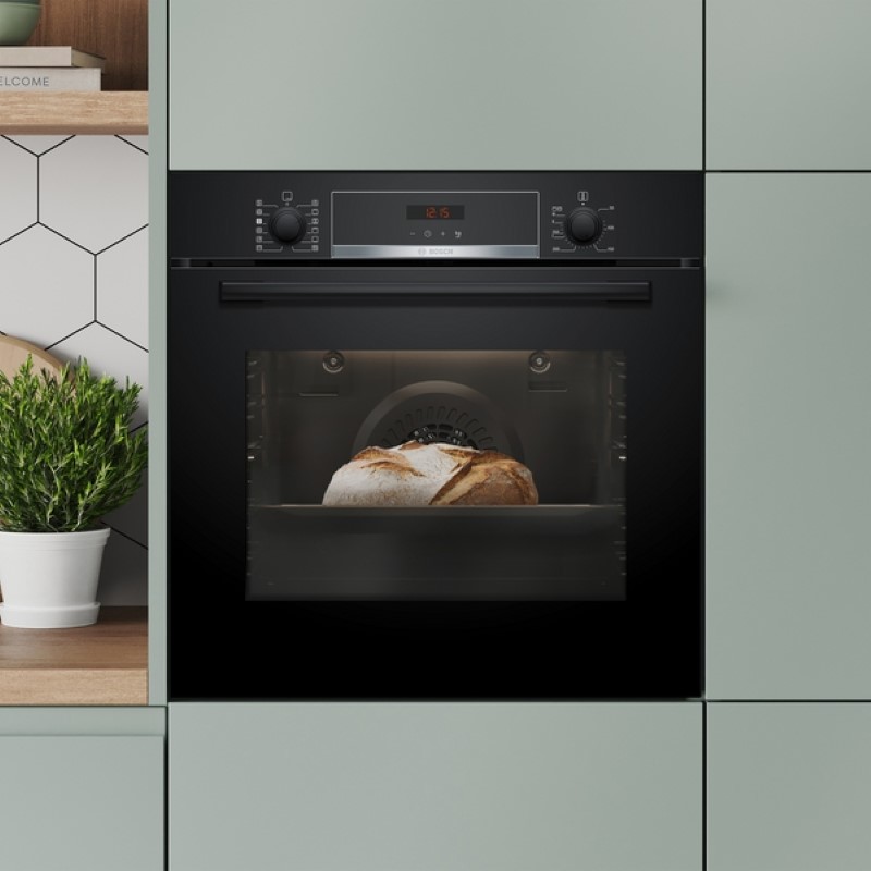 HQA574BB3B Series 4 Built-in oven with added steam function 60 x 60 cm Black - Image 4