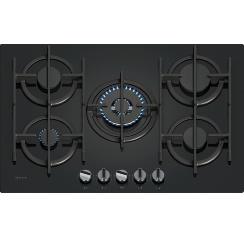 T27PIQ4S0 N 70 Gas hob 75 cm Tempered glass, Black
