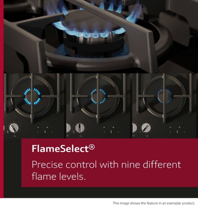 T27PIQ4S0 N 70 Gas hob 75 cm Tempered glass, Black - Image 9