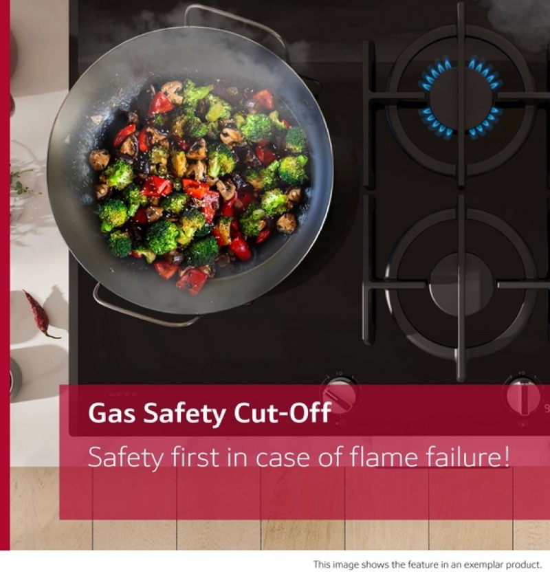T27PIQ4S0 N 70 Gas hob 75 cm Tempered glass, Black - Image 2